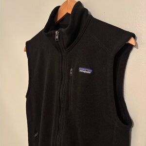 Patagonia Better Sweater Vest Mens M Black Full Zip Fleece Zip Pockets
